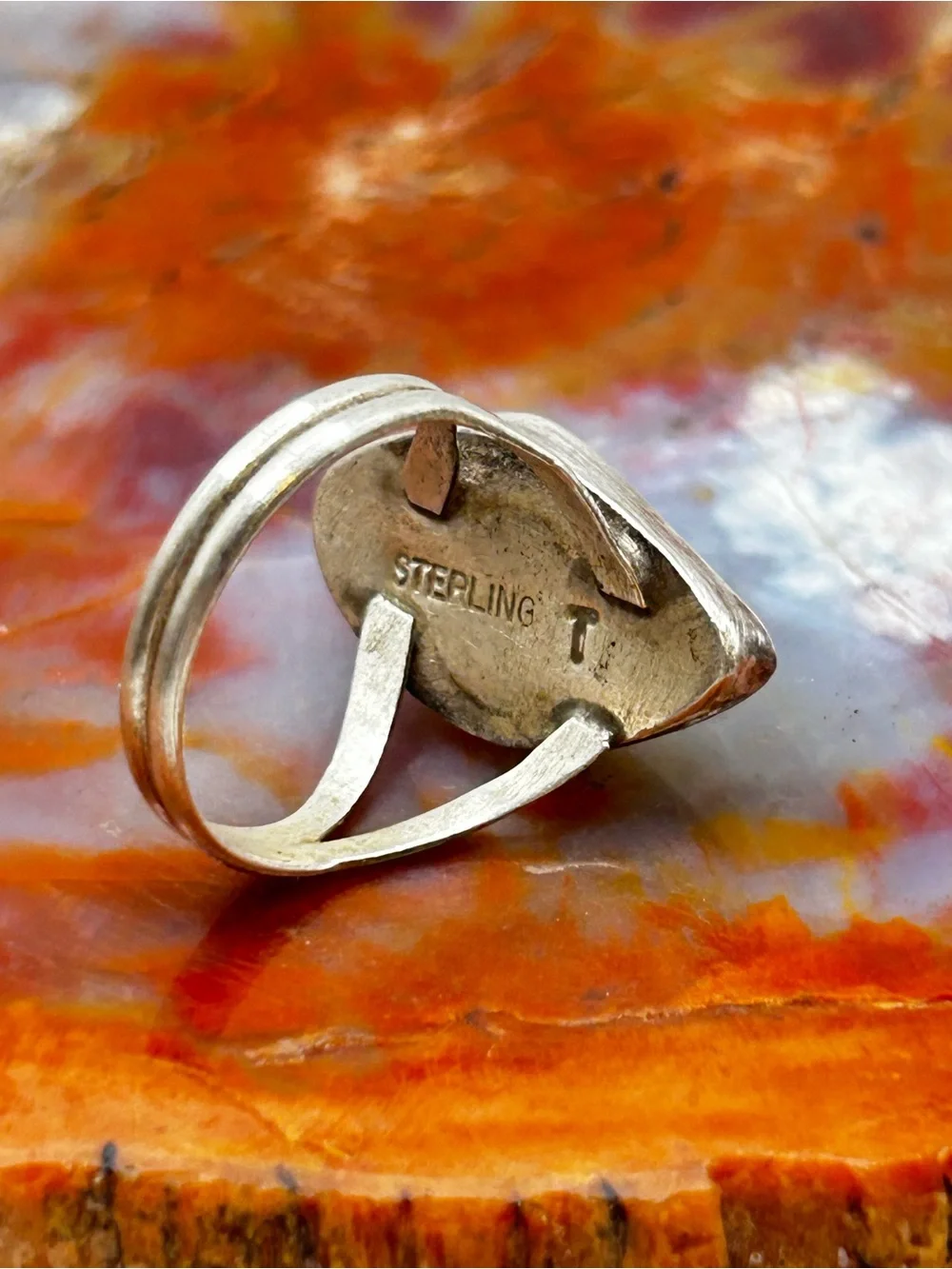 Southwest Sterling Silver Turquoise Ring - Size 7